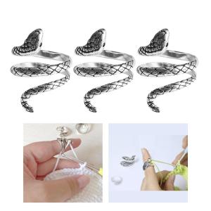 ニットループリング糸ガイドヘビ型diy工芸品ツール.指を保護することができとあなた編成作業高速