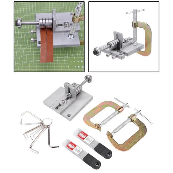 調節可能なレザークラフトメタルカッターストラップベルトDIYハンドカッティングツールストリップカッタ...