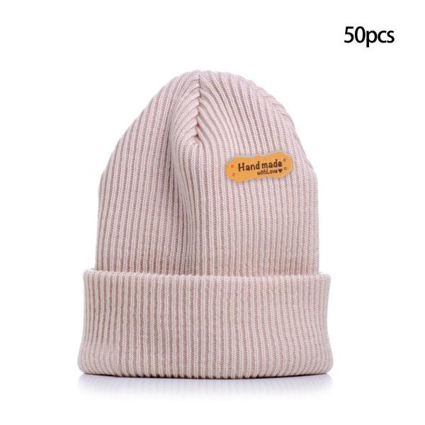 50個 ハンドメイド タグ クラフト DIY 穴付きラベル 手袋 スカーフ 財布 イエロー