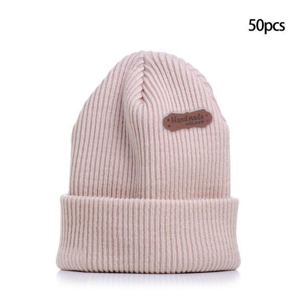 50個 ハンドメイド タグ クラフト DIY 穴付きラベル 手袋 スカーフ 財布 ディープブラウン