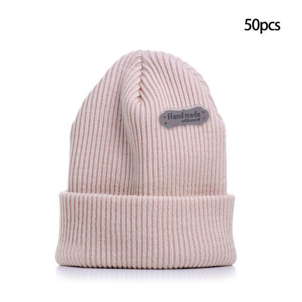 50個 ハンドメイド タグ クラフト DIY 穴付きラベル 手袋 スカーフ 財布 グレー