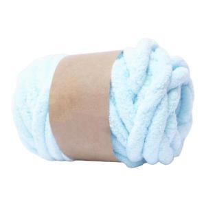 太い分厚い糸手編み DIY 重量糸スローラグ作り織り水色