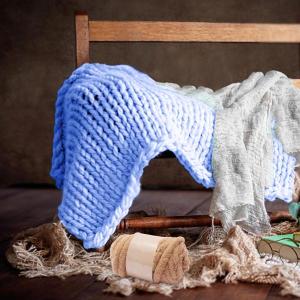 太い分厚い糸手編み DIY 重量糸スローラグ作...の詳細画像3