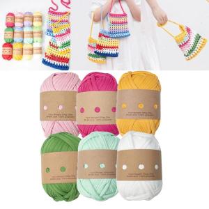 6x 編み糸セット かぎ針編みバスケット スロー...の商品画像