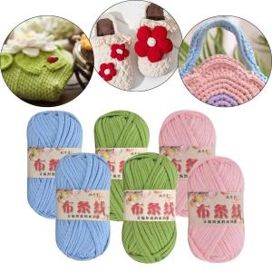 6x 分厚い糸 T シャツ糸編み糸セット 玄関マ...の商品画像