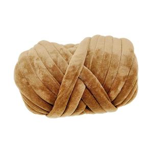 分厚い糸かぎ針編みハンドニットソフトかさばる分厚い糸 DIY 帽子用マクラメブラウン