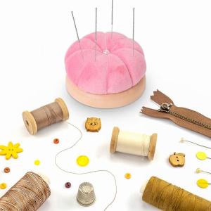 パンプキンピンクッション コンパクトアクセサリー ピンクッション オフィス刺繍テーブル用 レッド｜stk-shop