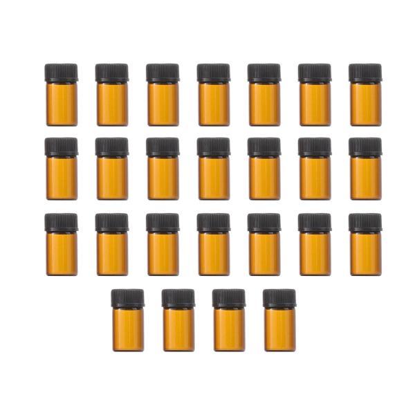 香水保存用の内栓付き空ガラスびん漏れ防止ミニ 2ml