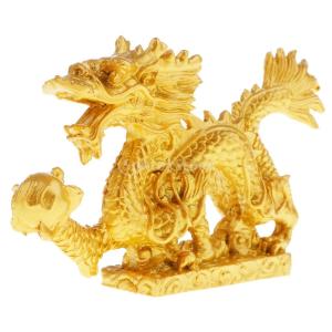木彫り中国龍像風水飾り新築祝いギフトスタイル A : STKショップ