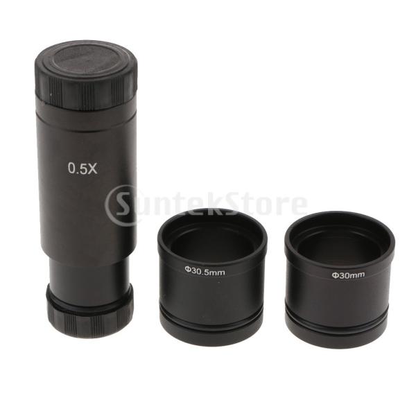 デジタルCCDカメラ 接眼レンズ 顕微鏡 0.5X Cマウントレンズ 30/30.5mmアダプター