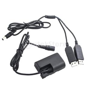 キヤノン用 LP-E6ダミーバッテリーDR-E6 DCカプラー＆U電源ケーブル