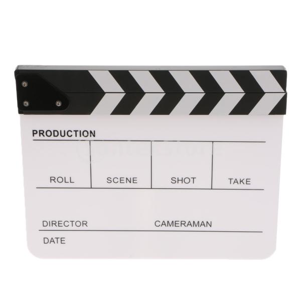 ビデオ撮影 白板 カチンコ監督カチンコ ドライ拭き取り ハリウッド風 アクリル製 厚さ3mm