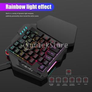 ゲーミングキー 35キー 7色 LEDバックライト 片手 有線キーパッド