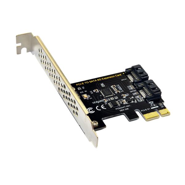 Pci-eアダプタカードの SATA3.0 7Pin 2-ポート6.0 5gbps拡張アダプタカード...
