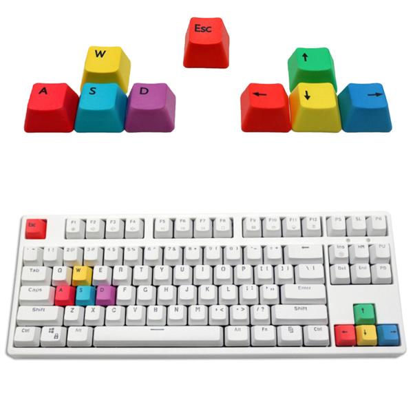アップグレードpbtキーキャップ9 cherryセットesc.矢印キー.w.a.s.dゲームキーセッ...