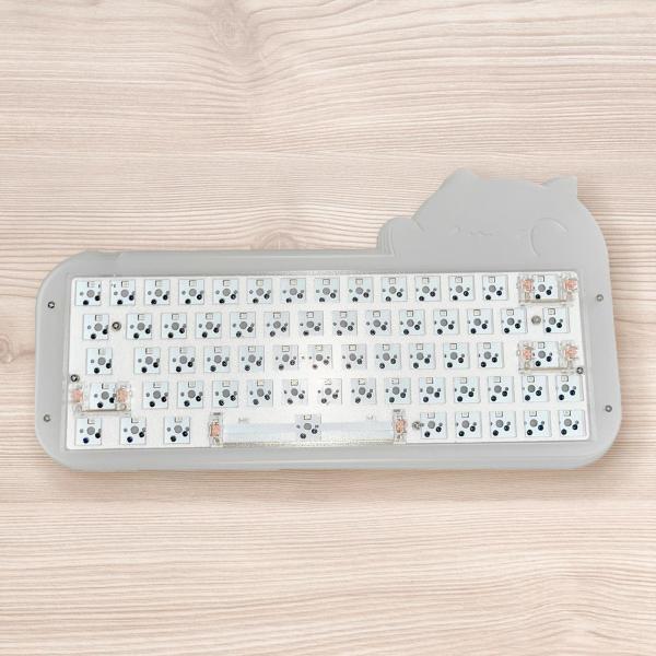 メカニカルキーボードDIYキット、ホットスワップ可能なバックライト付きRGB64キーUsb-Cコンピ...