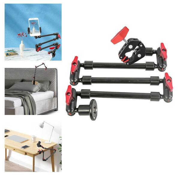 クランプ付きウェブカメラ用ライブストリーミングスマートフォン用カメラアームアルミニウム合金ユニバーサ...