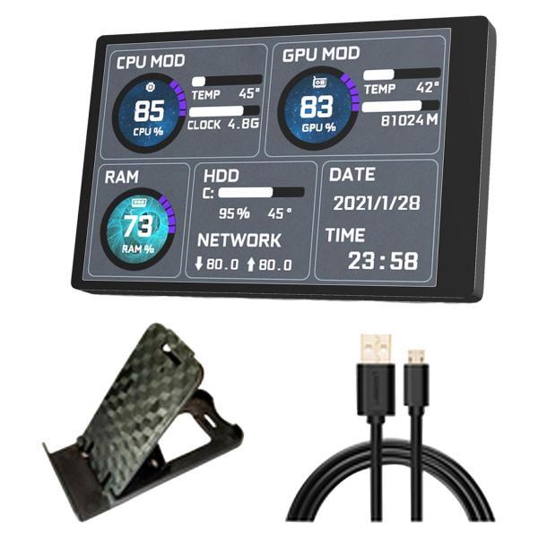 CPU用3.5インチIPSディスプレイ GPU RAM HDD ダイナミックディスプレイ PC用コン...