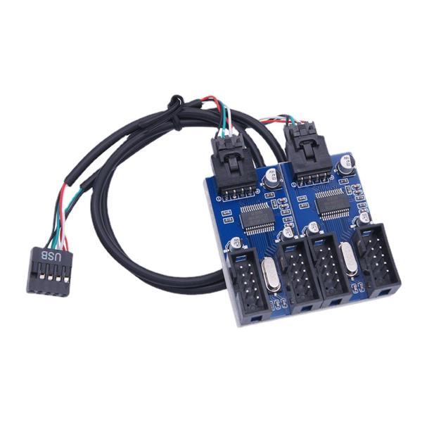 9 ピン USB ヘッダー インターフェイス USB ケーブル ポート アダプター コンピューター ...