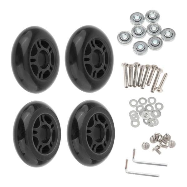 交換用スーツケースホイールワッシャー PU 金属スイベルキャスターホイール修理セット 80X23mm