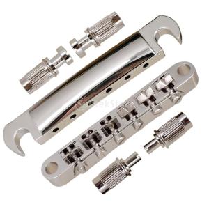 P Prettyia Gibson LP/EPIエレクトリックギター用 楽器パーツ ギターサドルブリッジ テールピース 亜鉛合金+鉄