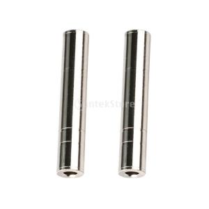 2個 6.35mm メス-メス ギタープラグ オーディオケーブル
