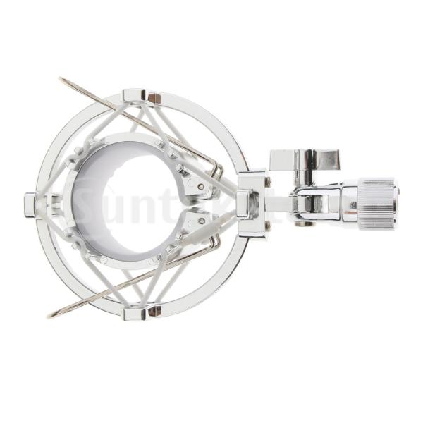 マイクショックマウント マイクホルダー 汎用 振動防止 44mm-47mmに対応 ブラック