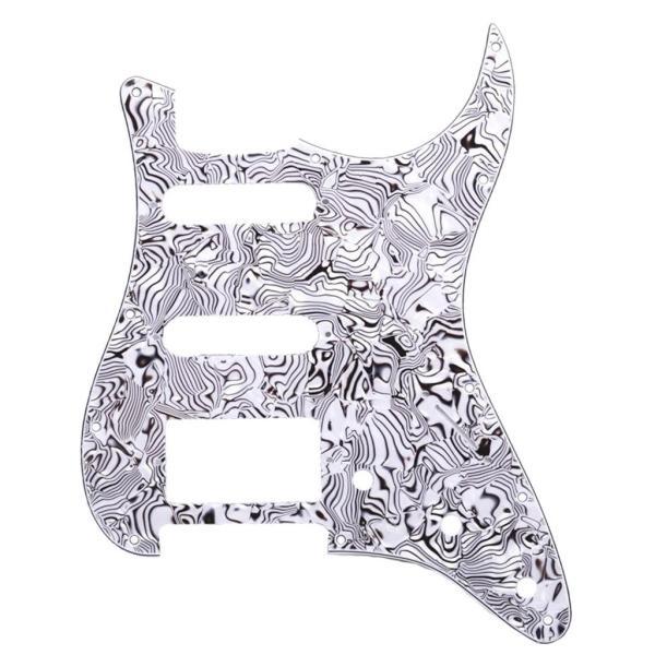 st sqギターブラックホワイト用1ピースsshギターピックガードスクラッチプレート