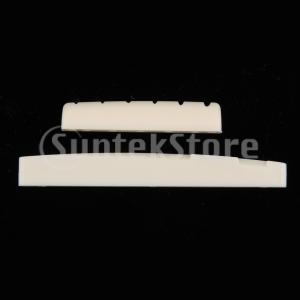 絶妙な6弦ギターナットサドルセット弦楽器アクセサリーベージュDIY