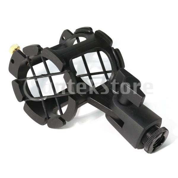 優れた品質の素材で作られた黒い耐久性のあるマイクショックマウント