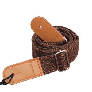 コーヒー リネン調節可能なウクレレストラップ レザーメタルフックウクレレストラップ