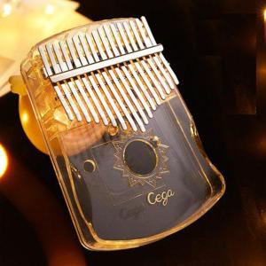 晴れ kalimbaピアノ17キーmbira 透明な楽器キーミュージカルソリッド