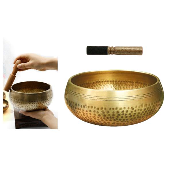 銅のシンギングボウルセット仏教瞑想宗教信念パーフェクトギフト直径8cmキット2