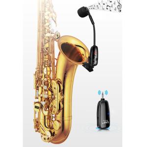 KIMAFUN 2.4Gワイヤレス サックス マイク クリップオン楽器用