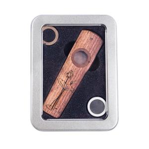 フルート管楽器ケース付き木製カズーナット