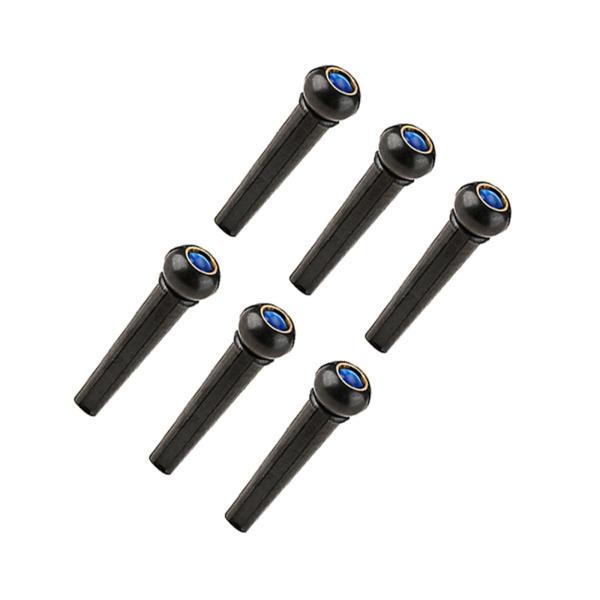 6 個ギターブリッジピンペグアクセサリーアコースティックギター用プラスチックギターピン , 青い