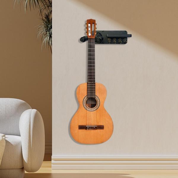 ギター壁掛けハンガー 取り付けネジ付き マンドリン エレキギター ヴァイオリン用 水平