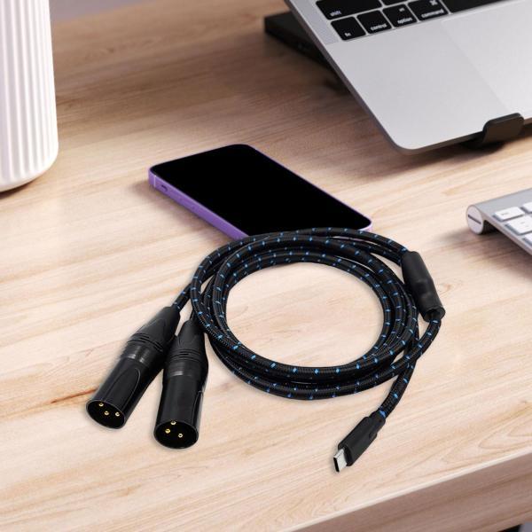 タイプ C から 2 XLR 3 ピン タイプ C から XLR オス オスからオス USB C か...