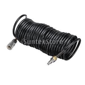 1/4 クイックカップリングアクセサリー付PEエアチューブエアリコイルホースコイル