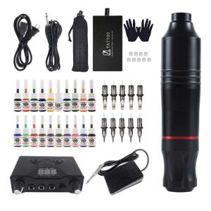 プロのカートリッジタトゥーマロータリーセットフットペダルブラック