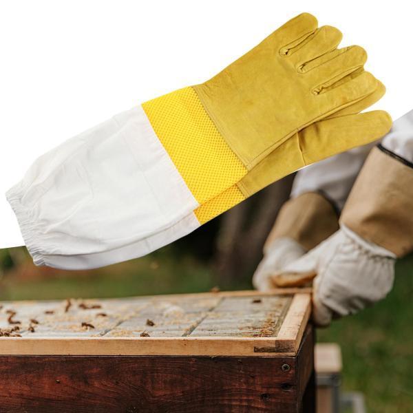養蜂用手袋園芸用養蜂家用手袋サボテンローズ剪定イエロー