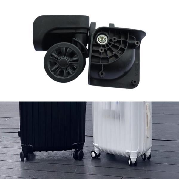 2個入り ダブル列 荷物用ホイール スーツケースキャスター 旅行用ボックス 簡単取り付け 旅行スーツ...