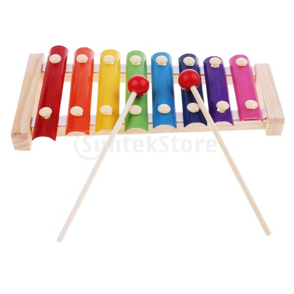 子供 木琴 音楽のおもちゃ パーカッション シロフォン 木製 木槌付け 知育玩具 6歳-7歳