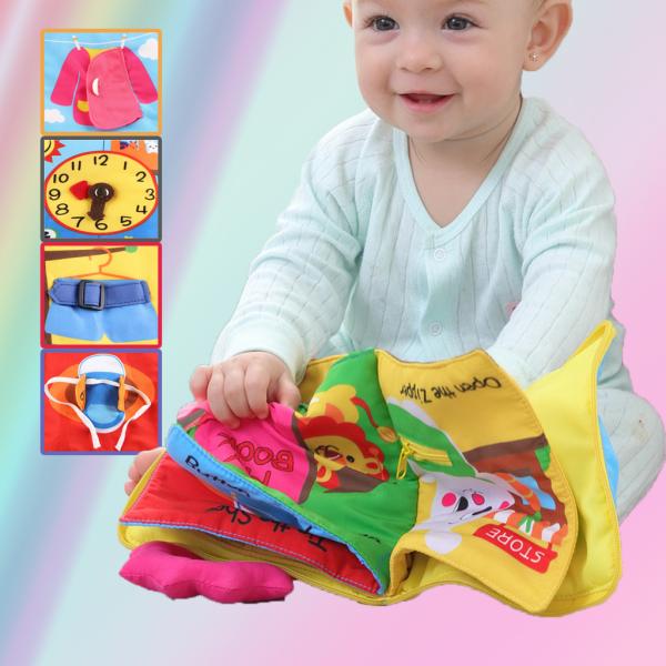 赤ちゃん 知育玩具 布絵本 布のおもちゃ ベビー用 布えほん 出産祝い プレゼント キッズ 絵本 布...