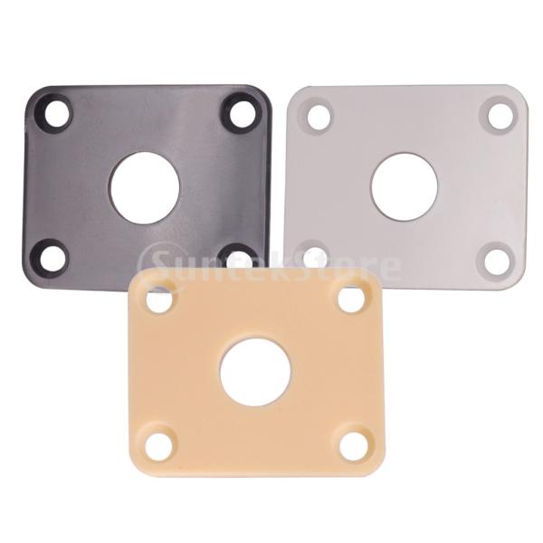 lp epiギター用の正方形の長方形のプラスチック製のギターソケットジャックプレート