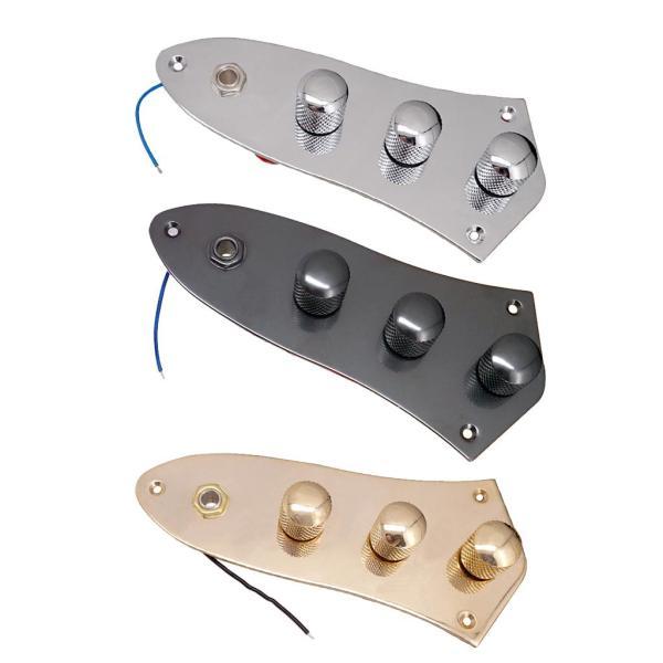 全3色 ベース メタル コントロール回路基板 4ホール コントロール回路プレート JBジャズベースに...