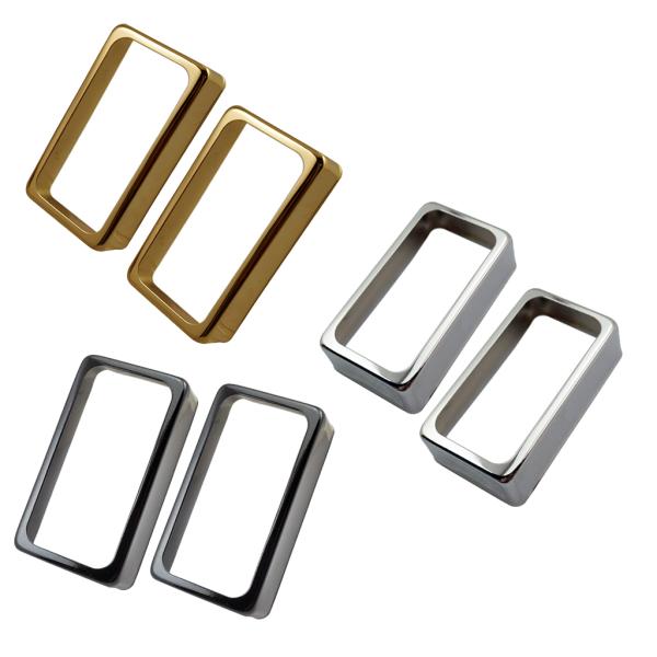 2x真鍮製ダブルコイルハムバッカーピックアップカバーに適用Elericギターアクセサリー