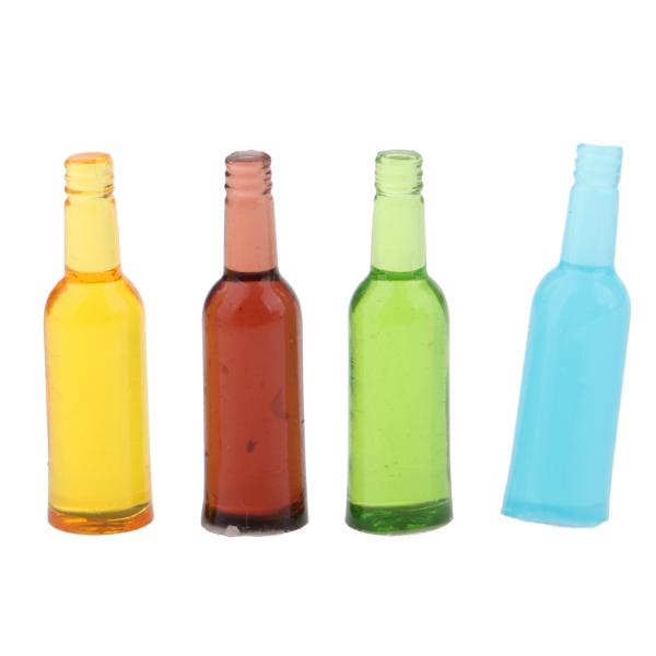 ミニドリンク ワインボトル ジュースボトル ボトルモデル 1:12スケール ドールハウス 全5色 4...