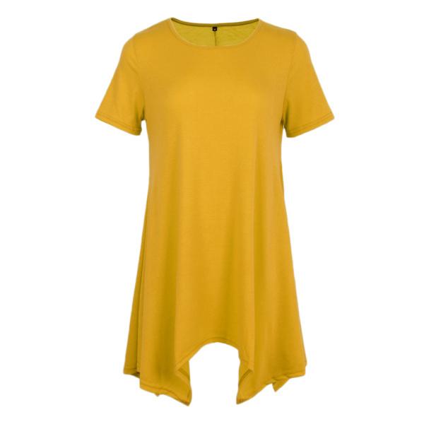 Tシャツ ミニワンピース ブラウス レディース 半袖 ファッション 全４色４サイズ