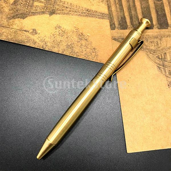 手作りの真ちゅうの入れ墨式液体ボールペン黒インク付き黒インク